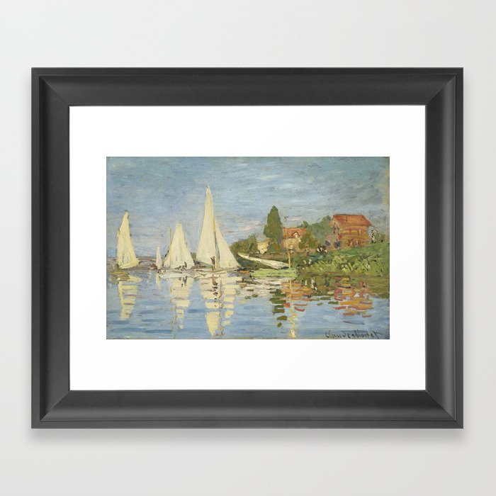 Regattas at Argenteuil by Claude Monet Framed Art Print