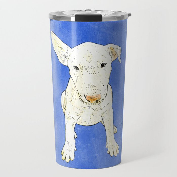 English bull terrier puppy pop art Travel Mug