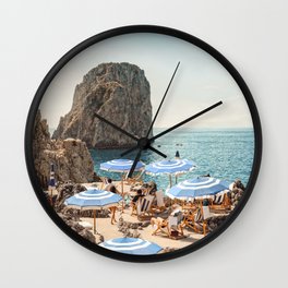 La Fontelina Wall Clock | Waves, Vibes, Island, Summer, Beach, Europe, Italia, Curated, Umbrella, Amalficoast 