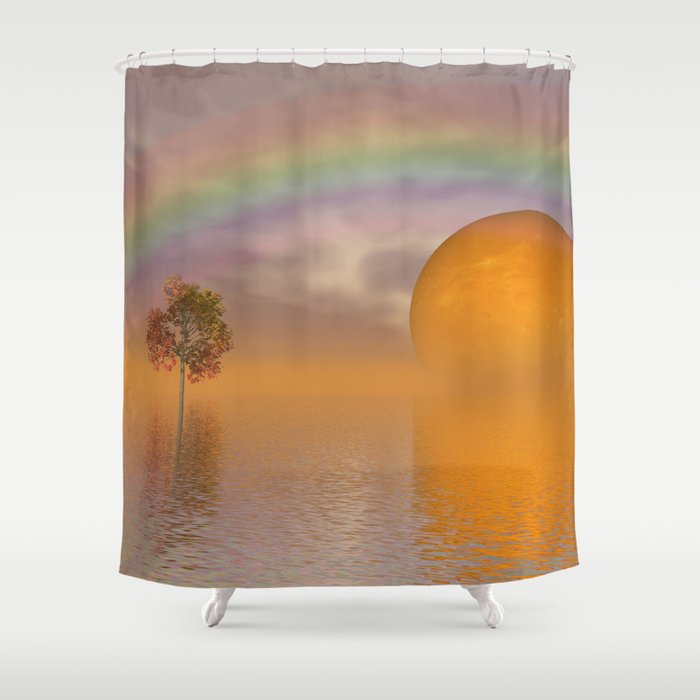 when the moon touched earth -13- Shower Curtain