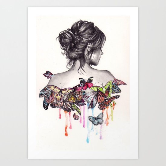 butterfly effect art print by katepowellart society6 butterfly effect art print by katepowellart society6