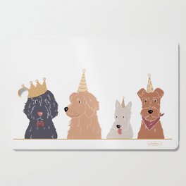 party dogs birthday card Cutting Board