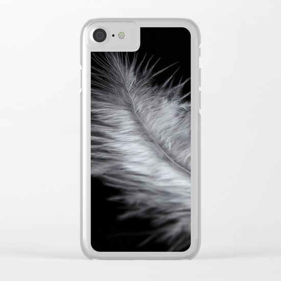 feather in white Clear iPhone Case