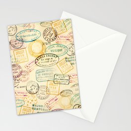 Stamps background Stationery Card