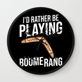 Boomerang Australia Hunting Sport Game Wall Clock