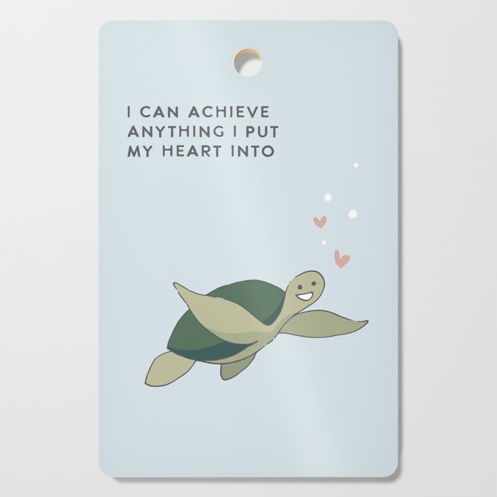 Affirmation Characters - Turtle Cutting Board