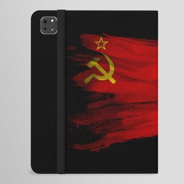 Soviet Union flag brush stroke, national flag iPad Folio Case