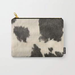 Black & White Cow Hide Carry-All Pouch