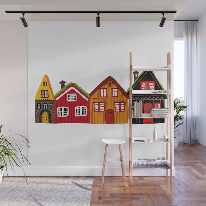 Cute Scandinavian homes. Sweet Home. Farmhouses Wall Mural
