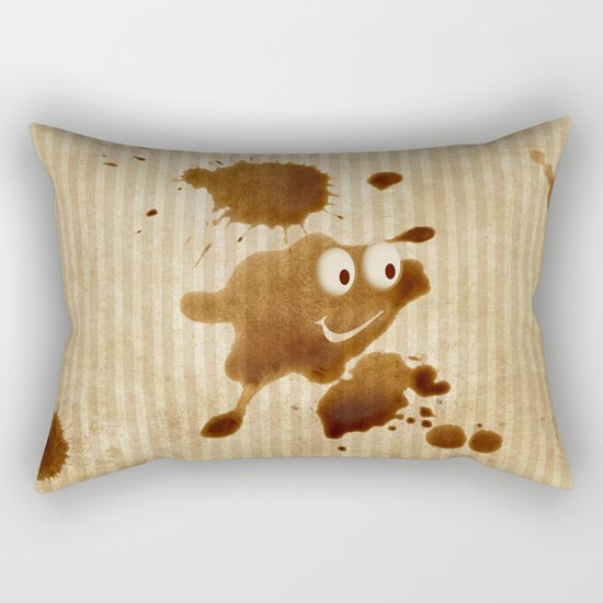 The Smile of Coffee Drop - Old Paper Style Rectangular Pillow