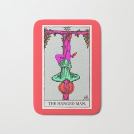 12. The Hanged Man- Neon Dreams Tarot Bath Mat | Magick, Cards, Ink, Graphicdesign, Witchy, Pamelacolmansmith, Rainbow, Riderwaite, Majorarcana, Hangedman 