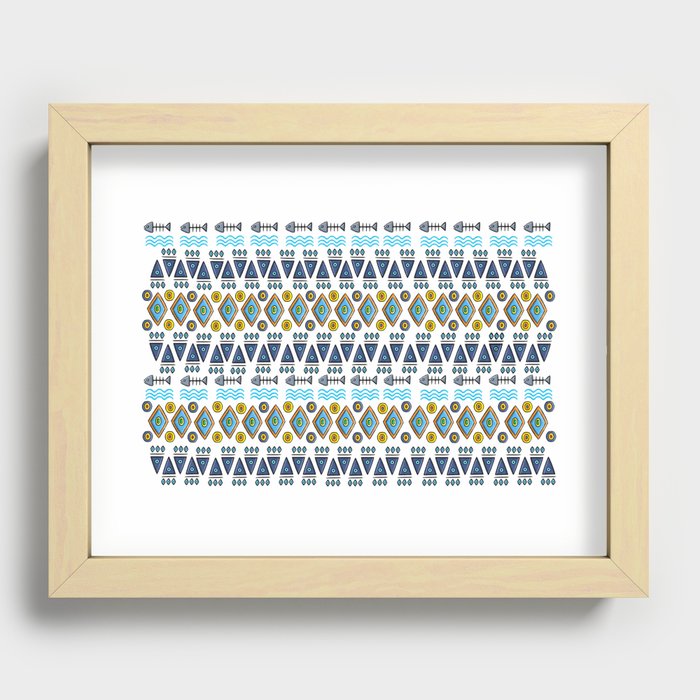 Nubian Pattern Recessed Framed Print