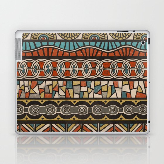 scribble doodle tribal pattern 03 Laptop & iPad Skin