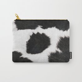 Black And White Farmhouse Cowhide Spots Carry-All Pouch