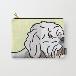 Bichon Frise Mix Dog Portrait Yellow Carry-All Pouch