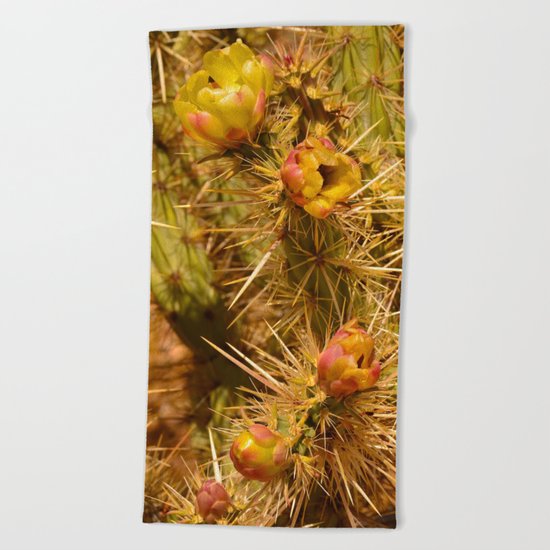 Cacti in Bloom Beach Towel