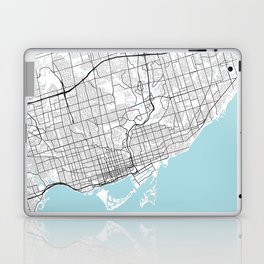 Toronto City Map of Ontario, Canada - Circle Laptop Skin