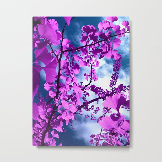 purple ginkgo tree VII Metal Print