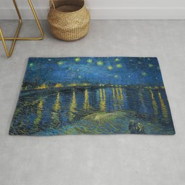 Starry Night Over The Rhone Area & Throw Rug