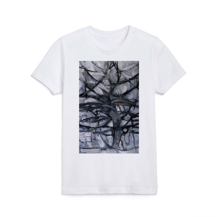 Piet Mondrian Gray Tree (1911) Kids T Shirt