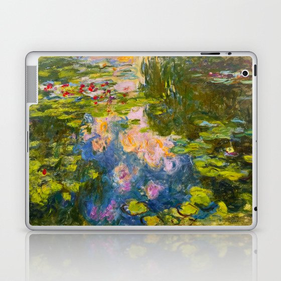 Claude Monet (French, 1840-1926) - The Water Lily Pond (Le Bassin aux nymphéas) - Series: Water Lilies - Date: 1917-1919 - Impressionism - Flower painting - Oil - Digitally Enhanced Version - Laptop & iPad Skin