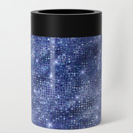 Blue Diamond Studded Glam Pattern Can Cooler