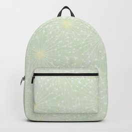 Dandelion Pappus - Pastel Green Background Backpack