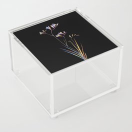 Floral Freesia Mosaic on Black Acrylic Box