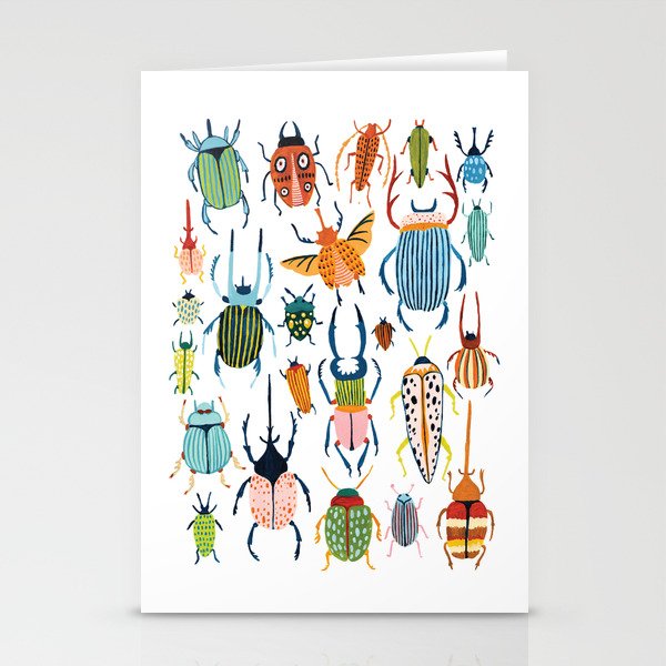 Woodland Beetles Stationery Cards