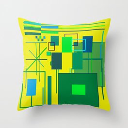 Largely Yellow Throw Pillow
