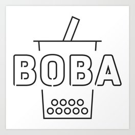 Boba Bubble Milk Tea Art Print