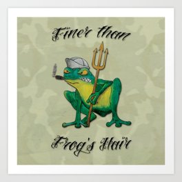 Navy Frog Art Print