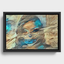 Sand Storm Ghost | AI-Generated Art Framed Canvas