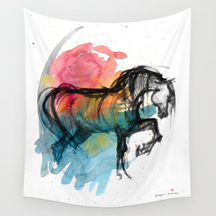 Horse (Saklavi - color version) Wall Tapestry