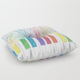 Rainbow Piano Floor Pillow