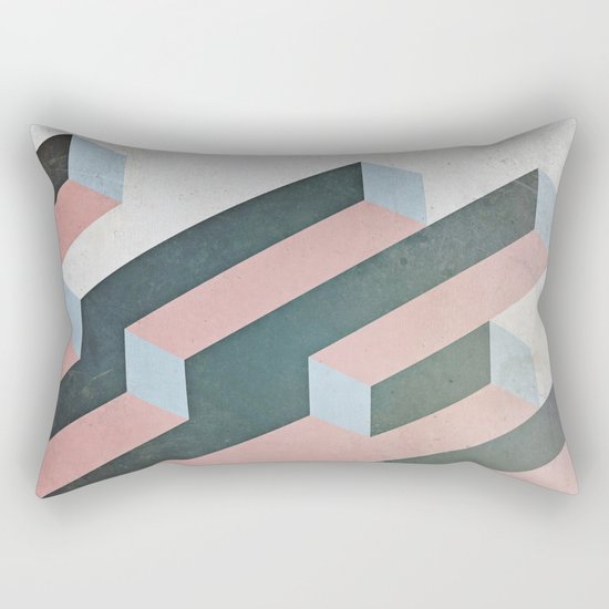 Linear Geometry Rectangular Pillow