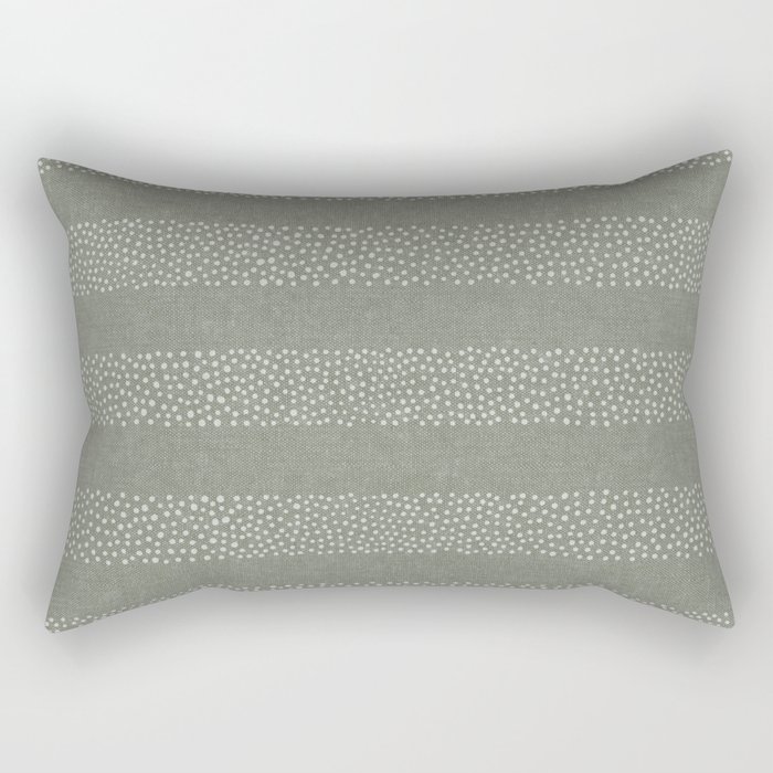 angrand stipple stripes - sage Rectangular Pillow