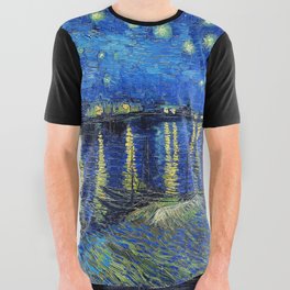 Starry Night Over the Rhone by Vincent van Gogh All Over Graphic Tee