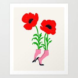 Dancing Poppies Art Print