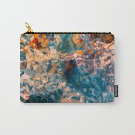 Liquid Blue Paint Abstraction Pattern Carry-All Pouch