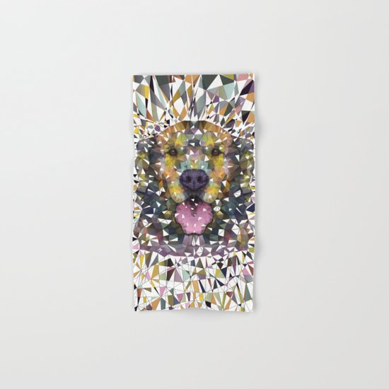 rainbow dog Hand & Bath Towel