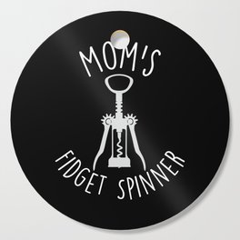 Mom's Fidget Spinner in Black Cutting Board