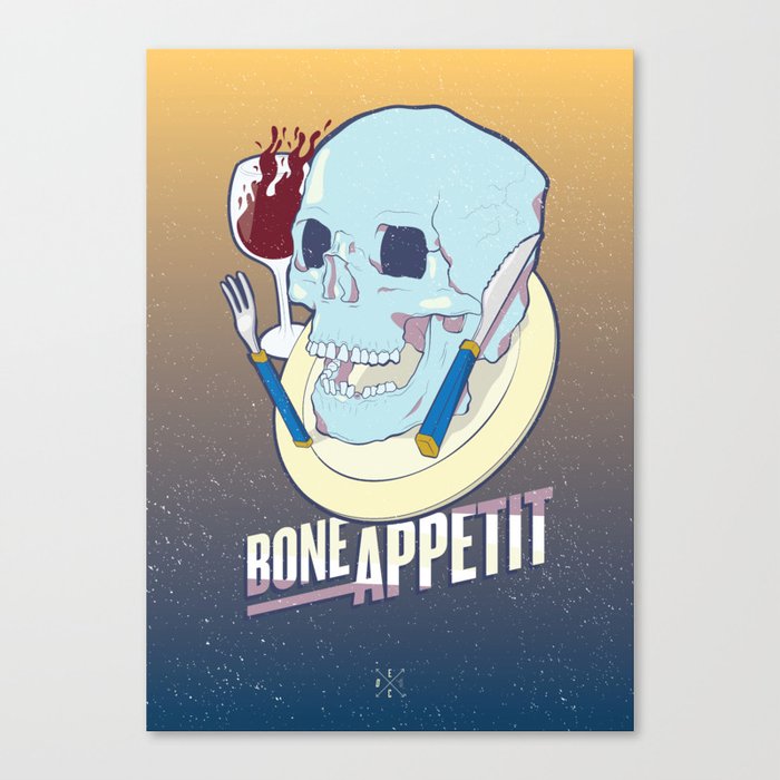 Skullture: Bone Appetit Canvas Print