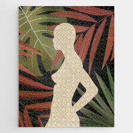 Figure in the Colorful Tropical Garden 2 Jigsaw Puzzle