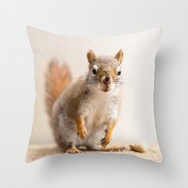 Red Squirrel Throw Pillow