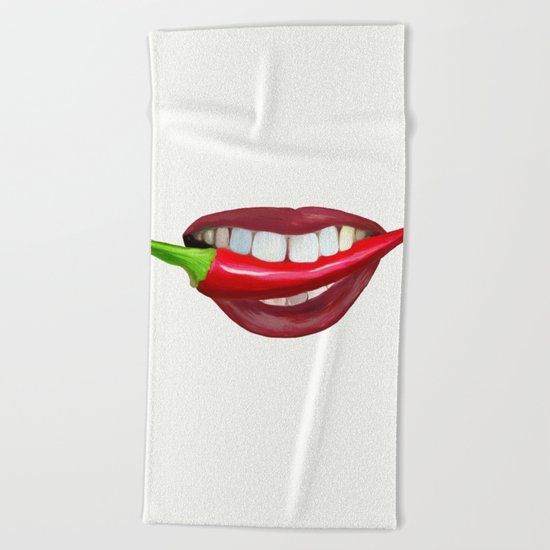 Chili Mouth Beach Towel
