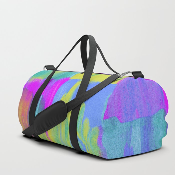 Vaporwave Glitch Paint Smear Duffle Bag