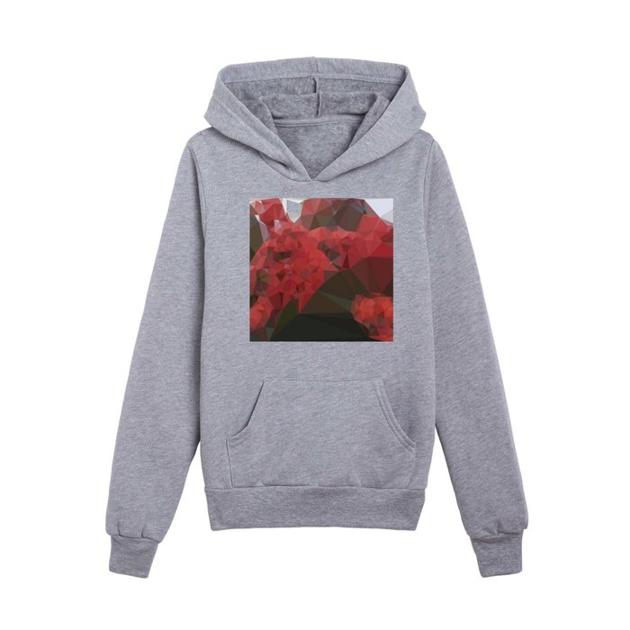 Red Flowering Gum Blossoms Kids Pullover Hoodie