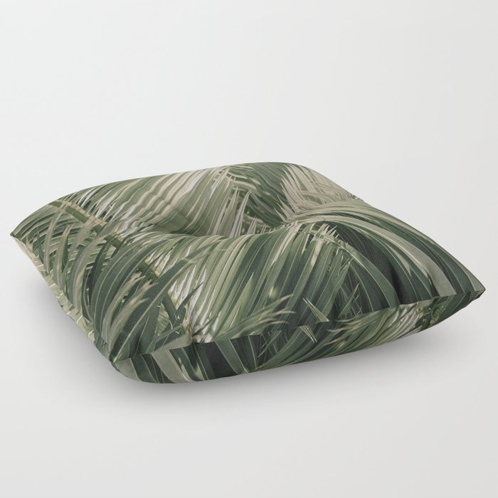 Tropical Palm Leaves Floor Pillow