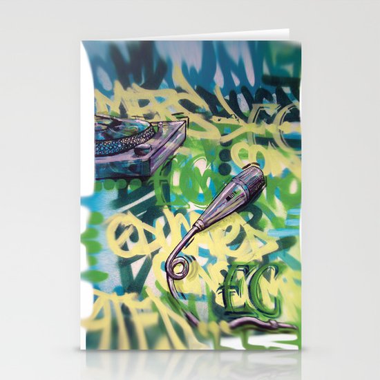 Turntables and a Mic (original sold) Stationery Cards